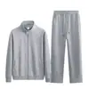 2026 Nova Jaqueta Masculina e Feminina com Gola Alta Primavera e Outono Jaqueta Esportiva Jaqueta Cardigan com Gola Alta Conjunto de Calça Reta