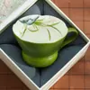 Taza de té pequeña de mandarina verde y orquídea verde del fabricante, taza especial de maestro, juego de té personal, taza de té de cerámica pintada a mano