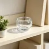 Taza de copa de cristal transparente, portavelas de cristal de lunares creativos, suministros para bar, discoteca, KTV, decoración de copa de vela de cristal