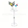 Modelo BSF306 [Personalizado]: Cor gradiente transparente, mesa de centro de acrílico removível, mini mesa redonda