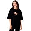 Camiseta de Manga Corta 100% Algodón Verano Nuevo Estilo Europeo y Americano Estilo Perezoso Impresión Interesante de Nicho Aspecto Adelgazante Ropa de Trabajo Top