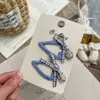 Estilo Coreano Nuevo Clip de Pinza para el Pelo Triángulo con Lazo de Cuadros Hecho a Mano de Tela Clip Sencillo para el Pelo de Niña Clip Lateral para Niños Accesorios para el Cabello