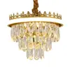 Lámpara de Cristal Nueva Luz Principal para Sala de Estar Lujo Light Luxury Araña para Vestíbulo de Villa Francesa Lámpara para Restaurante Dormitorio Lámpara para Estudio