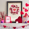 Amazon Transfronterizo Producto Nuevo Multicolor Flor Artificial Tulipán Corona Colgante de Puerta Romántica Corona de Tulipán Rosa