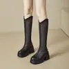 Botas Altas de Malla de Moda para Mujer 2026 Verano Delgadas Huecas Transpirables Botas Largas Botas Individuales Personas Bajas Sandalias de Plataforma con Tacón Alto