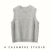 Chaleco de Cachemira Tejido Nuevo Estilo Otoño e Invierno para Mujer, Cuello Redondo, Borde con Borlas, Chaleco Jersey de Hilo de Puntos Coloridos, Camisa Base Holgada con Efecto Adelgazante