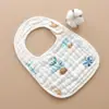 Babetes em Formato de U para Bebê Atacado Toalhas de Baba para Recém-Nascidos Absorventes e Antivômito Bebê 8 Camadas Respirável em Formato de U