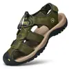 Sandalias de Cuero Genuino de Primera Capa de Talla Grande Transfronterizas para Hombre en Verano Transpirables Zapatos Casuales para Exteriores Zapatos de Playa Baotou Sandalias Antideslizantes para Hombre