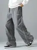 Pantalones Deportivos Casuales Nuevos para Hombre Corte Regular Cintura con Cordón Estampado Cruzado Pantalones para Hombre
