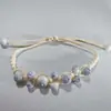 Pulsera de Cerámica de Jingdezhen Pulsera Tejida Pulsera de Cuentas de Porcelana Nueva Pulsera Estilo Chino para Mujer Estilo Étnico Joyería Literaria para Estudiantes