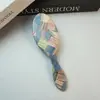 Peine de Acetato de Tamaño Mediano con Cojín de Aire Peine de Airbag para Peinado Transfronterizo Peine de Estilismo de Tablero de Acetato Ovalado Peine Masajeador Rizador