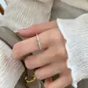 Anillo Mobius de Plata de Ley S925 Incrustado de Diamantes para Mujer, Lujo Ligero Diseño de Nicho Retro Japonés, Anillo Popular de Gama Alta