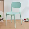 Silla de comedor minimalista con respaldo, adecuada para sentarse a largo plazo en restaurantes, uso doméstico, estilo nórdico, mesa de comedor de plástico moderna engrosada, diseño simple