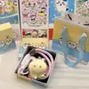 Oro Puro 999 Oro Regalo Chiikawa Ji Yi Xia Bawa Usachi Cadena para Teléfono Móvil Lanyard Llavero Colgante para Bolso