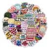 50 calcomanías de graffiti inspiradoras que no infringen derechos color clásico chino equipaje guitarra cuaderno calcomanías impermeables
