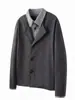 Cardigan de Tricô Jacquard de Espiga de Trigo de Alto Padrão Nicho Outono e Inverno Falso Duas Peças Jaqueta Masculina Estilo Old Money Cleanfit Ombro Normal