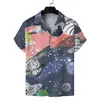 2026 Verano Nuevo Estilo de Comercio Exterior Camisa Casual de Manga Corta con Estampado 3D para Hombre Estilo Hawaiano Camisa de Cuello Cubano para Hombre