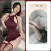 Nova Saia Justa Feminina Que Abraça os Quadris, Estilo Ascético, Fenda Alta, Vazado para Boate, Lingerie Quente e Sexy, Roupa de Dormir Sexy Roxa