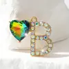 1 Pieza de Moda con Brillantes de Cristal Completo, Hermosa Forma de Letra Inglesa, Accesorios para Joyería DIY, Colgante