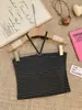 Nuevo Top de Tubo Rayado Estilo Retro Americano de Verano con Cierre de Atar al Cuello Halter y Almohadilla para el Pecho Incorporada, Top Base Sexy