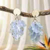 Pendientes Florales Exagerados y Elegantes Estilo Festivo, Pendientes Únicos y Hermosos para Primavera, Joyería Transfronteriza al por Mayor