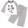 Pijama Infantil Feminino Primavera e Outono Manga Longa Conjunto Infantil Quente Desenho Animado Fofo Menina Bebê Roupas de Casa Outono