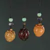 Adorno Colgante para Coche de Madera Tallada de Sándalo de Fresa, Creativo, Juguete de Madera, Colgante Sin Preocupaciones, Accesorio, Llavero, Regalo