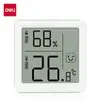 Termómetro y Higrómetro Digital Deli Le523 para Uso en Interiores en Casa, Reloj de Alta Precisión, Montado en Pared para Temperatura y Humedad en Habitación de Bebé