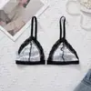 Atacado do Fabricante Novo Renda Francesa Frontal Botão Triângulo Copo Sutiã Costas Bonitas Finas Respirável Roupa Íntima para Mulheres