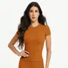 Camiseta deportiva de manga corta de secado rápido ZORA, superventas transfronteriza, top de yoga, ropa de fitness de nailon para mujer
