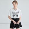 Verão Nicho Loose Roupas Femininas Elegante Casual Moda Doce All-match Emagrecimento Design Sense Short-sleeved Juventude