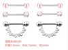 Conjunto de joias para piercing de mamilo, mamilo e língua em aço inoxidável com zircônia, novo, transfronteiriço, combinação, venda quente