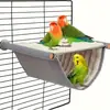 Jaula para Pájaros, Jaula para Loros, Nido para Mascotas, Calefacción de Invierno, Hamaca de Terciopelo Cálido Engrosada, Nido de Algodón Colgante Extraíble y Lavable