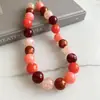 Collar de doble capa con cuentas acrílicas transfronterizo europeo y americano, cadena para la clavícula de lujo ligero de alta gama, joyería de estilo étnico vintage al por mayor