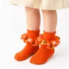 Nuevos Calcetines de Encaje Cómodos para Danza Infantil Halloween Estampado Lindo Juguetón Calcetines de Bebé Princesa