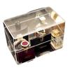 Caja de almacenamiento de perfume transparente, tocador, estante de almacenamiento para acabado de cosméticos para el hogar, venta directa de fábrica, gran contenedor