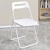 Silla Plegable de Plástico Portátil Silla de Comedor para el Hogar Silla de Entrenamiento para Conferencias y Actividades al Aire Libre Silla de Oficina con Respaldo Taburete Ocio