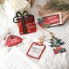 Colgante de Hierro Navideño Escandinavo Calcetines Anciano Muñeco de Nieve Colgante de Hierro Casa Paquete de Regalo Colgante Decorativo para Árbol de Navidad