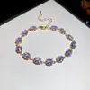 Pulsera Geométrica Ovalada de Circonita Super Brillante, Moderna, Sencilla, Versátil, Elegante, Exquisita, Lujo Ligero, Joyería de Alta Gama