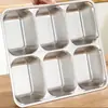 Caja de condimentos dividida de acero inoxidable 304 con tapa, caja de almacenamiento de condimentos para cocina comercial, disponible en opciones de ocho compartimentos y seis compartimentos, adecuada para puestos