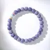 Pulsera Bodhi de Jade Blanco Natural de Hainan, Nuevo Estilo Chino, Morado Elegante, Suave Pulsera de una Sola Vuelta Wrap-Around, Cuentas de Oración Budistas al por Mayor