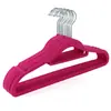 Cabide flocado de 42cm, cabide de veludo antiderrapante, cabide para armazenamento e organização doméstica, suporte multifuncional para roupas, cabide de plástico