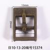 Hebilla japonesa de 10 mm de diámetro interior, hebilla cuadrada de metal verde antiguo con tres velocidades, hebilla de ajuste para equipaje, hebilla de cintura, hebilla para zapatos de cuero.