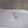 Collar Minimalista con Colgante de Perla Única para Mujer, Diseño de Lujo Ligero, Cadena de Clavícula de Alta Gama, Accesorio de Cuello Versátil y a la Moda