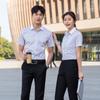 Camisa a rayas para hombre y mujer, misma camisa profesional fresca para sala de negocios de telefonía móvil Telecom, uniforme para personal de taller