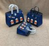 2024 Bolsa Pequena Casa de Couro com Estampa de Palma e Crocodilo em Couro Bovino Bolsa Platina Colorblock Fashionável Portátil Transversal Bolsa Feminina