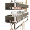 Estante de Almacenamiento para Baño con Ventosa, Estante de Pared sin Taladro para Lavabo y Inodoro de Baño