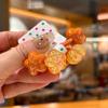 Nueva Cuerda para el Cabello de Color Caramelo con Flores Enroscadas Cuerda para la Cabeza de Estrella Explosiva Cremosa Linda para Niños Tendón de Goma de Alta Elasticidad Cola de Caballo