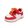 Nuevas Zapatillas de Suela Baja de la Suerte para Niños de Primavera, Zapatillas Casuales Planas Rojas para Niñas, Zapatillas de Correr para Niños