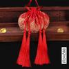 Sachet Pendente Presente para o Festival do Barco-Dragão do Ano do Cavalo, Sachet Estilo Chinês Novo Retrô, Bolsinha Vazia Estilo Antigo, Sachet Bordado com Borla de Artemísia